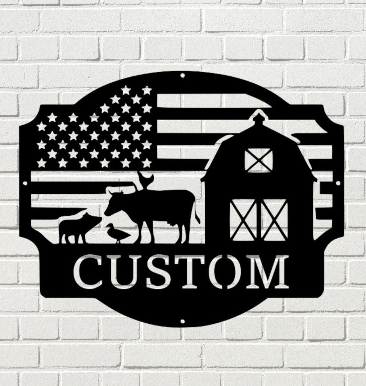 Custom Metal Farm Sign