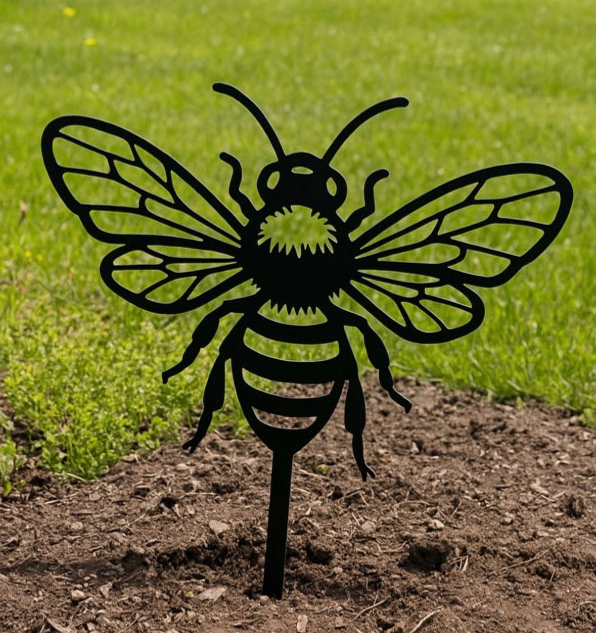 Metal Bee Garden Stake