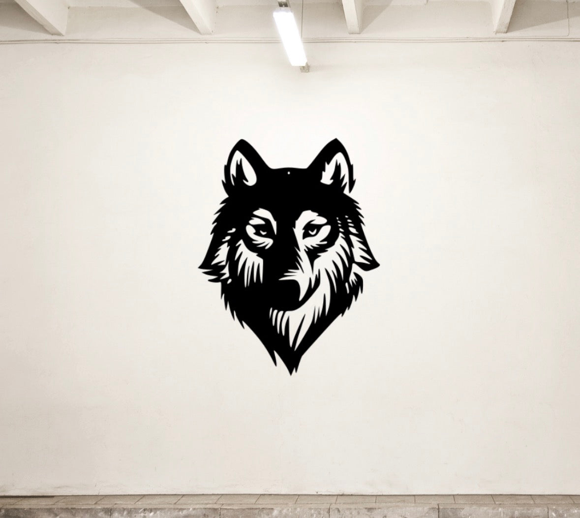 Metal Wolf Head Art