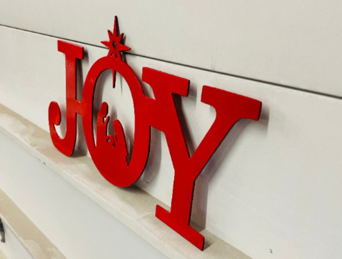 Joy Nativity Sign