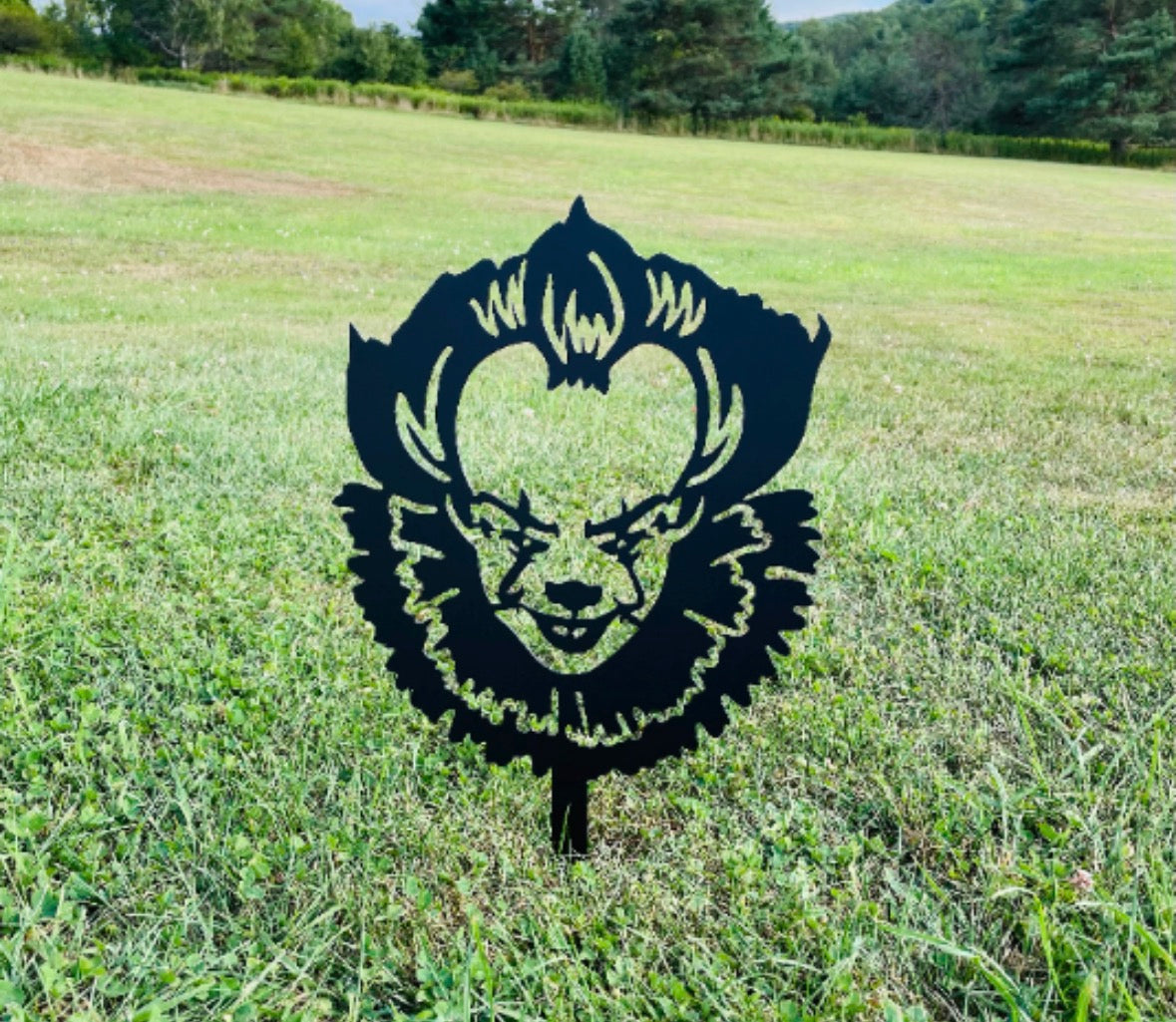 Metal Pennywise Yard Stake