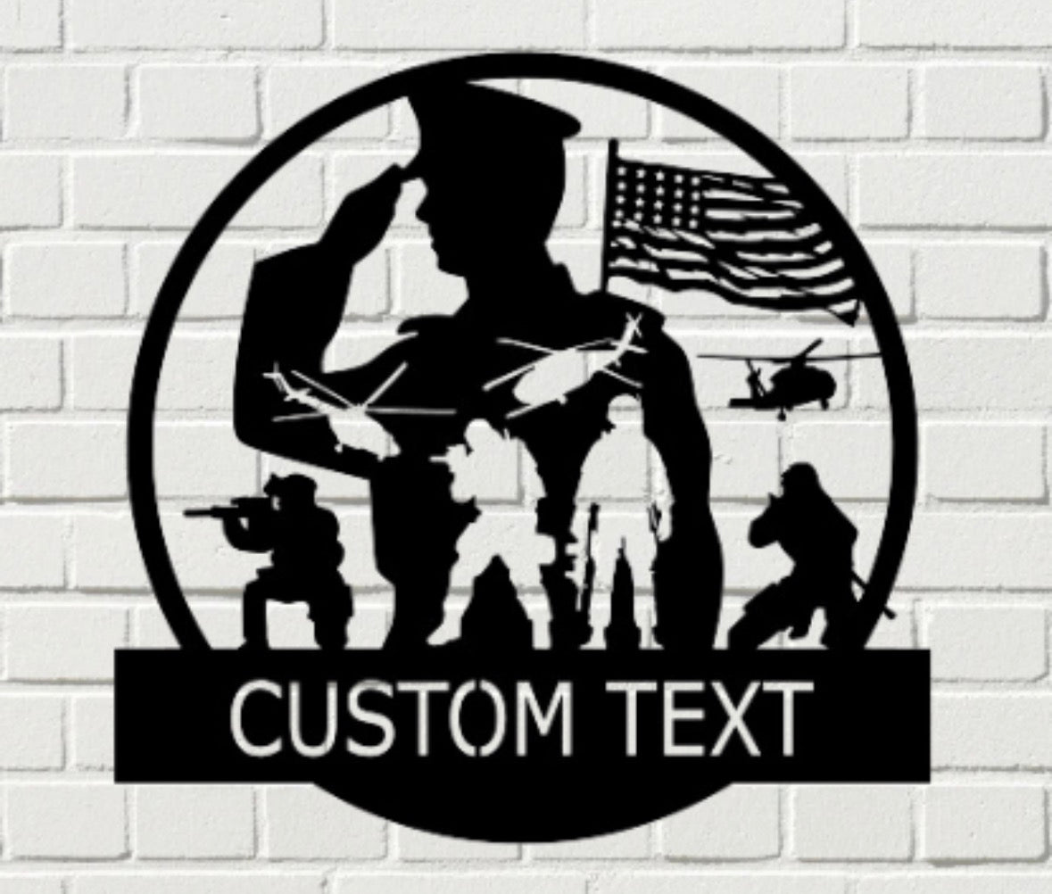 Custom Military Sign