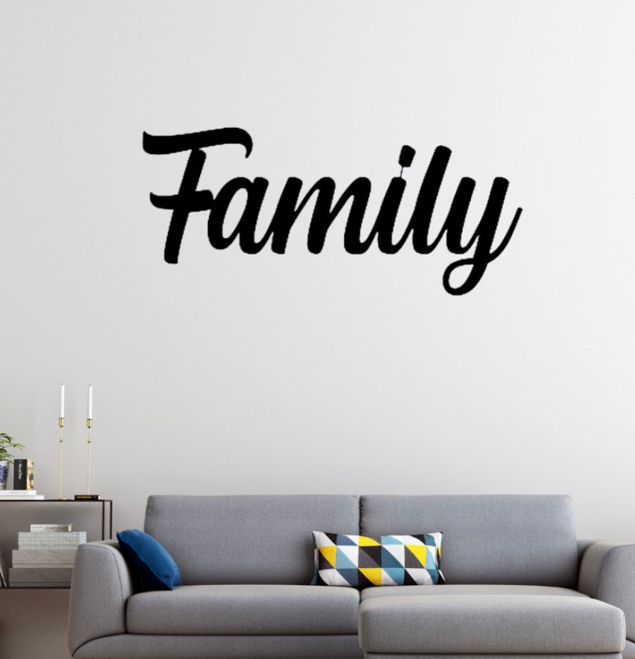 Family Metal Word Art