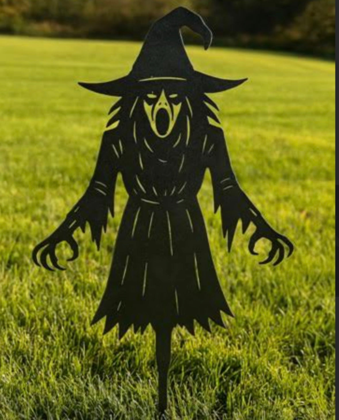 Metal Witch Yard Stake