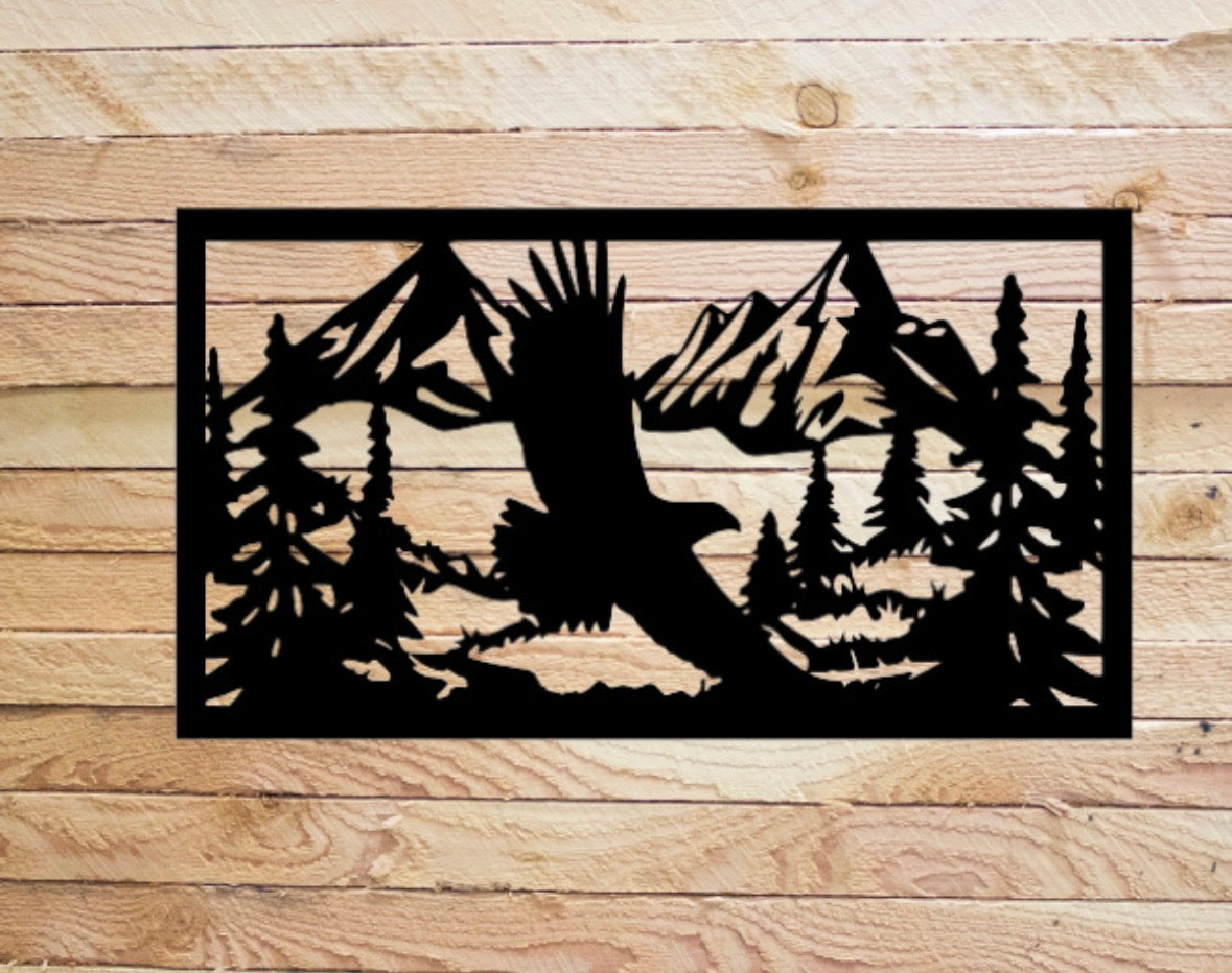 Metal Eagle Panel Art