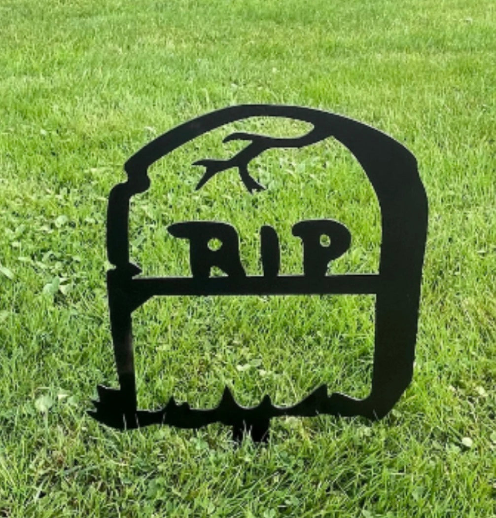 Metal Tombstone Yard Stake
