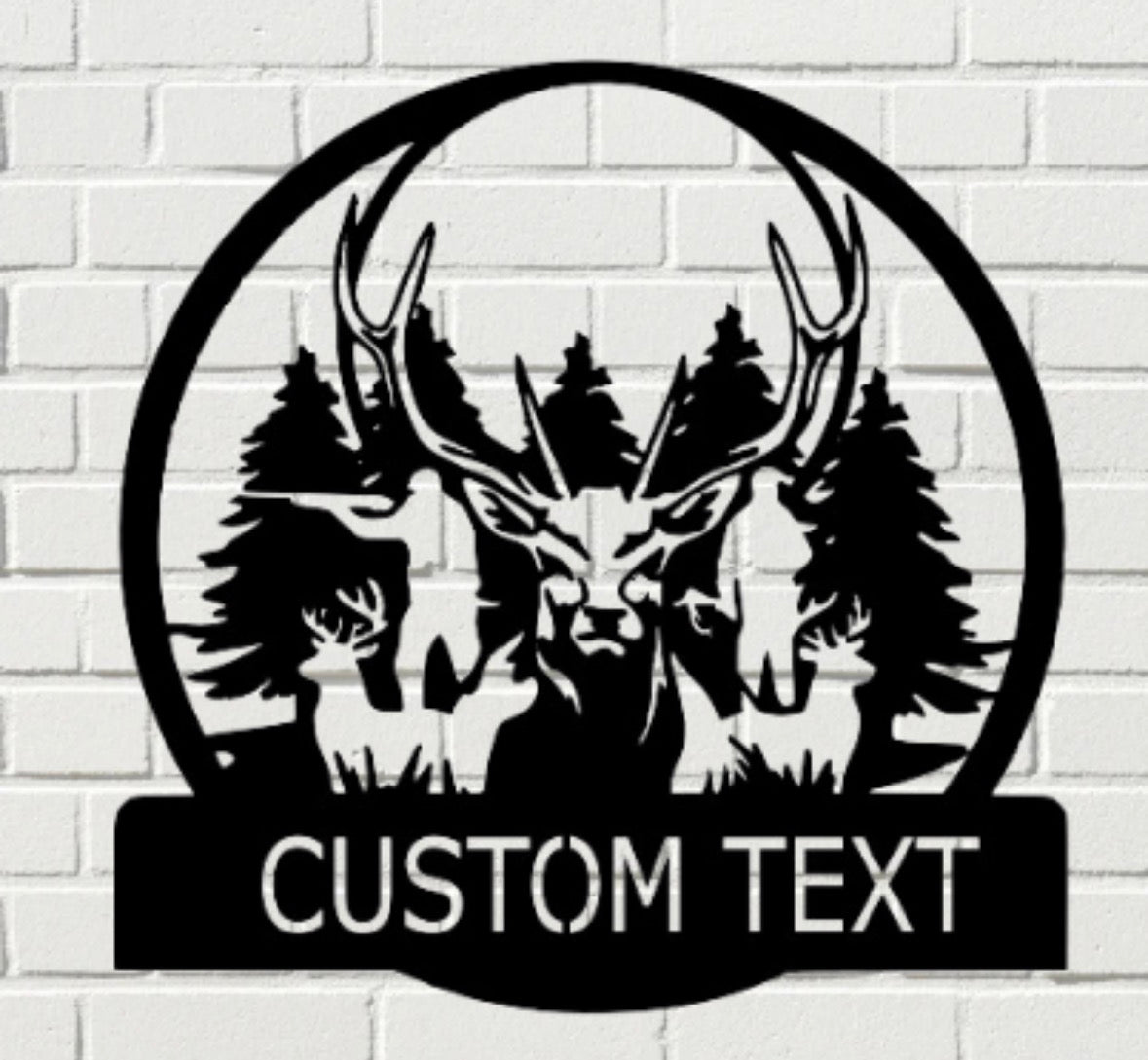 Custom Deer Hunter Metal Sign