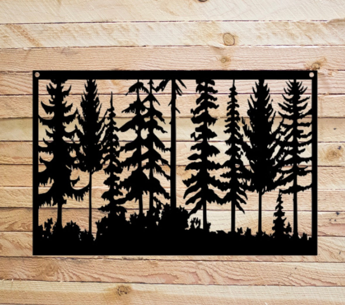 Metal Woods Tree Wall Art
