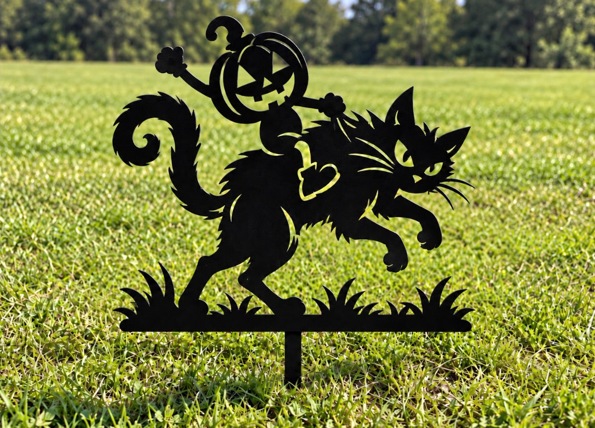 Metal Ghost Cat Stake
