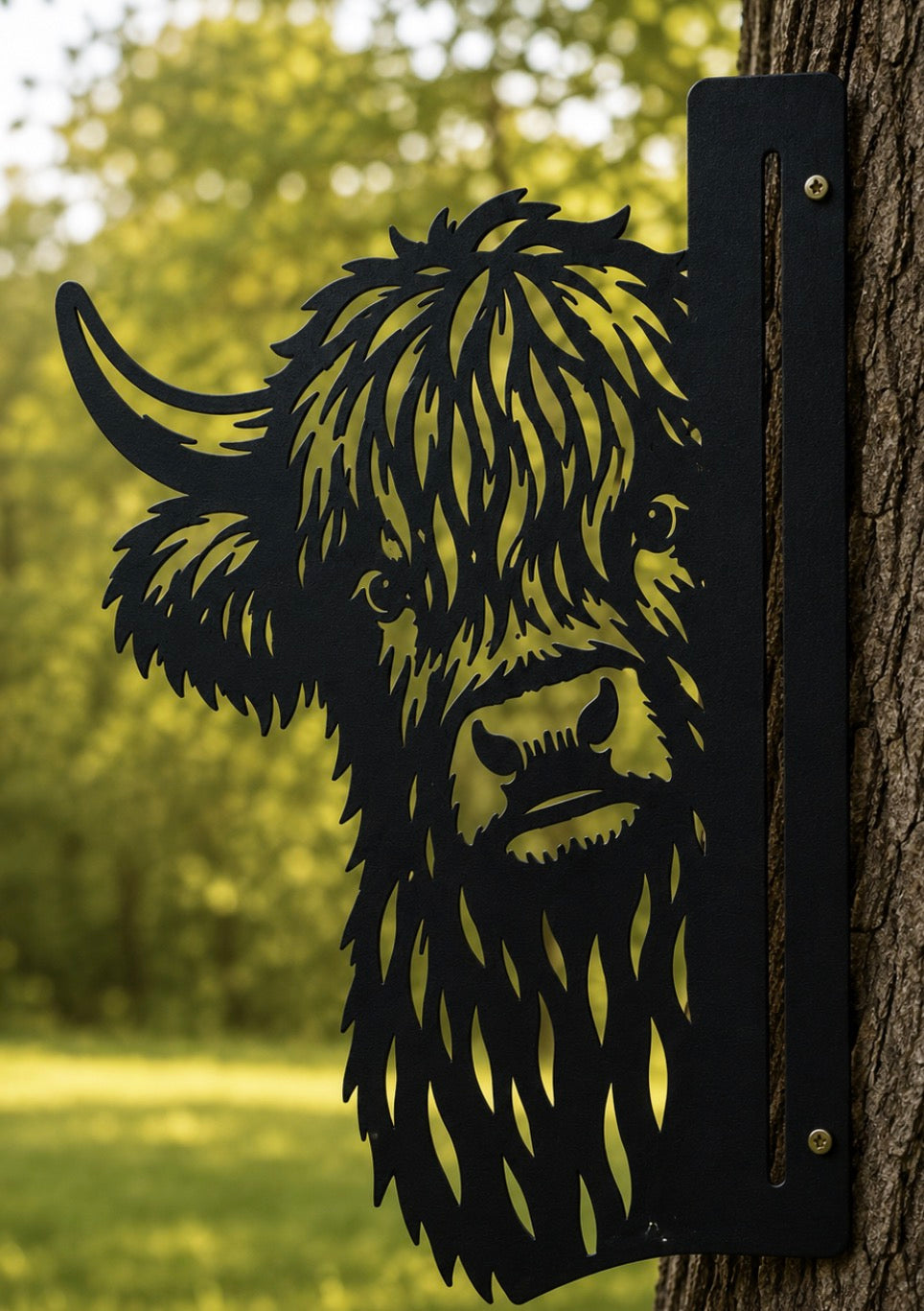 Peaking Highland Cow