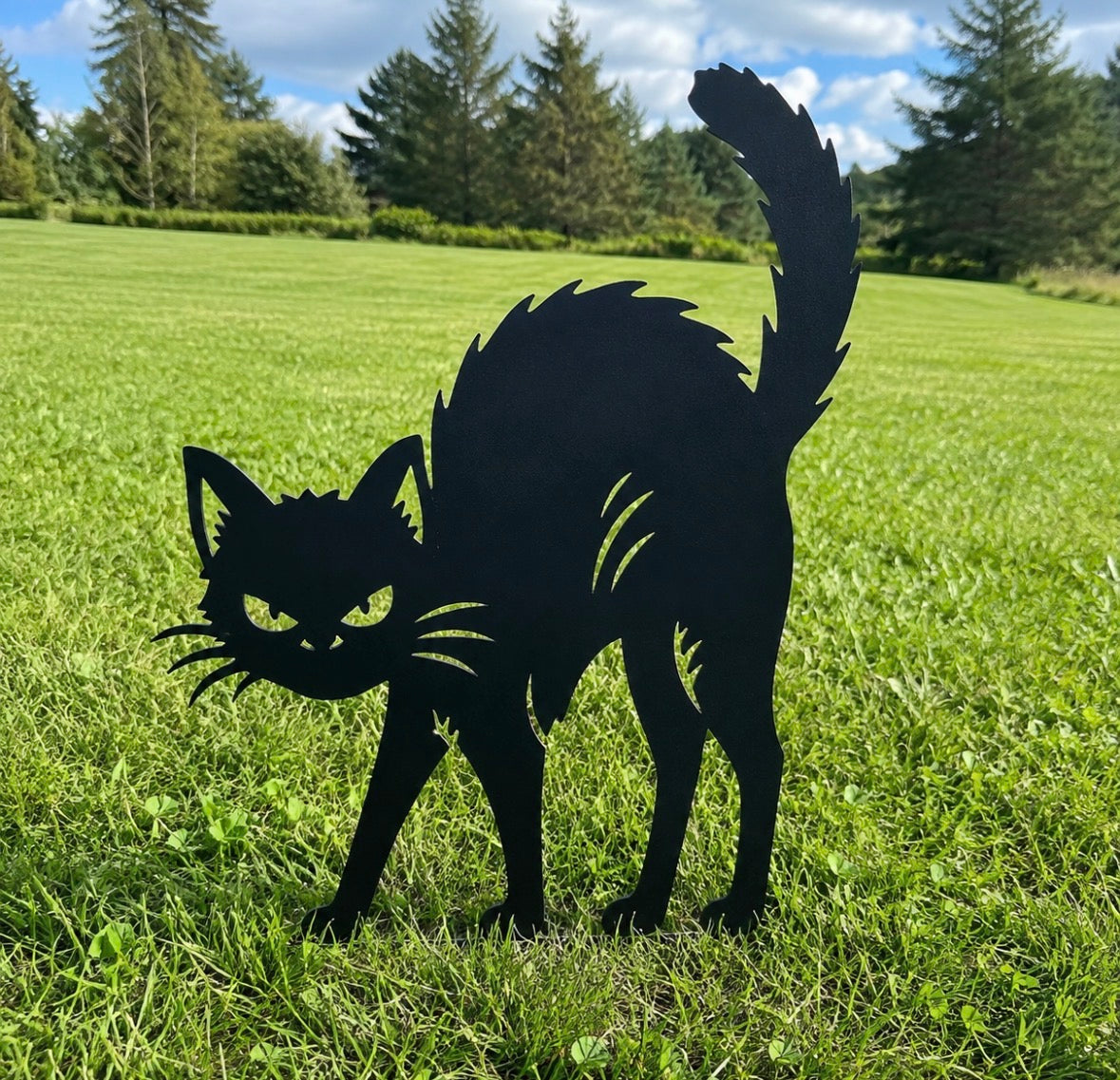 Metal Spooky Cat Stake