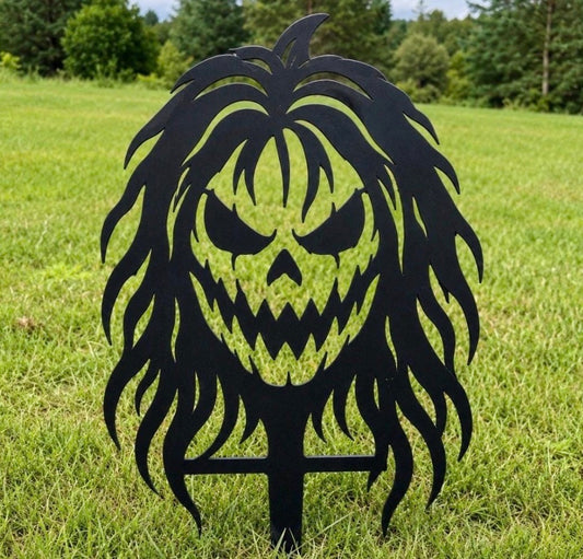 Metal Pumpkin Head Stake