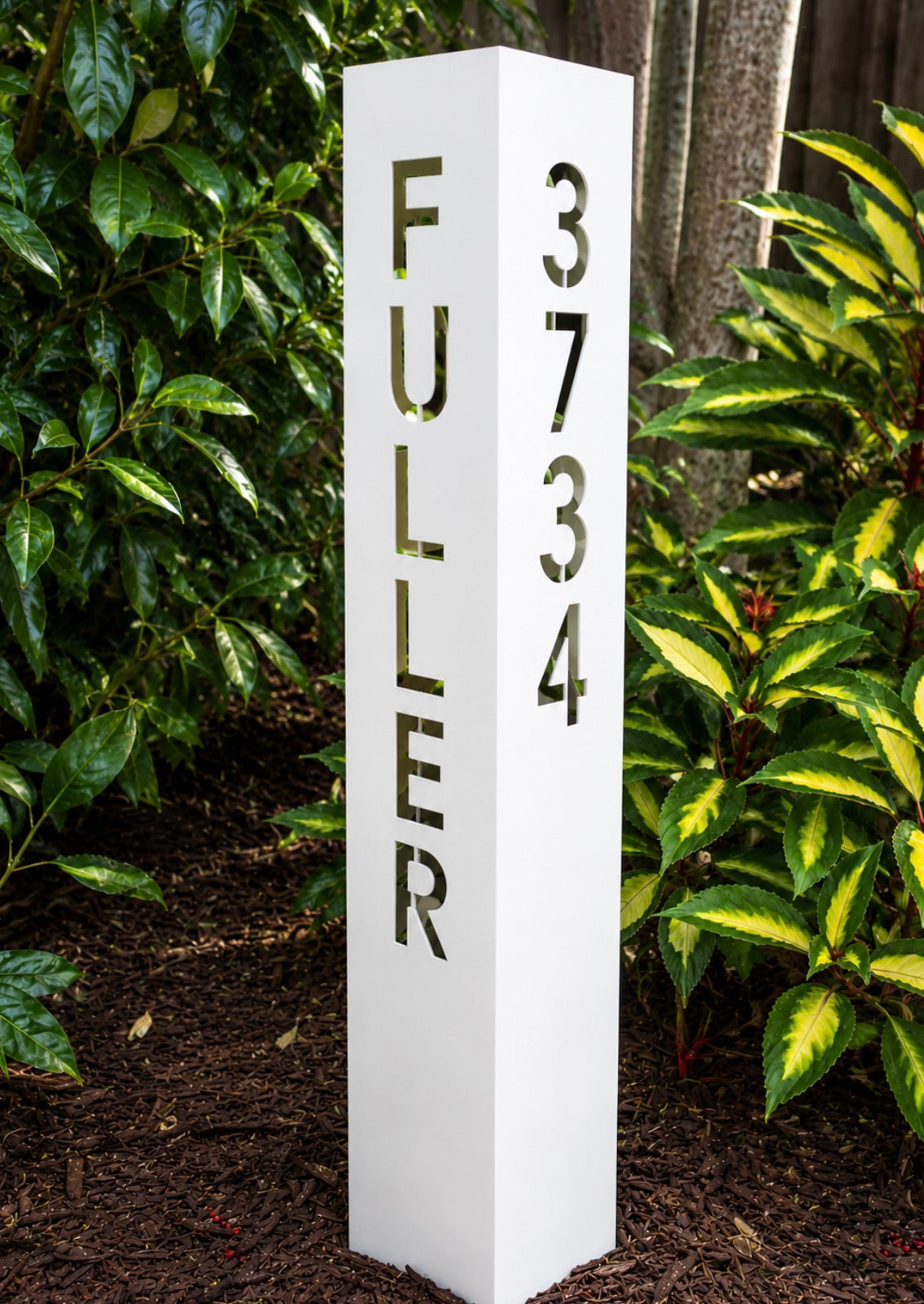 Personalized Metal Address Column