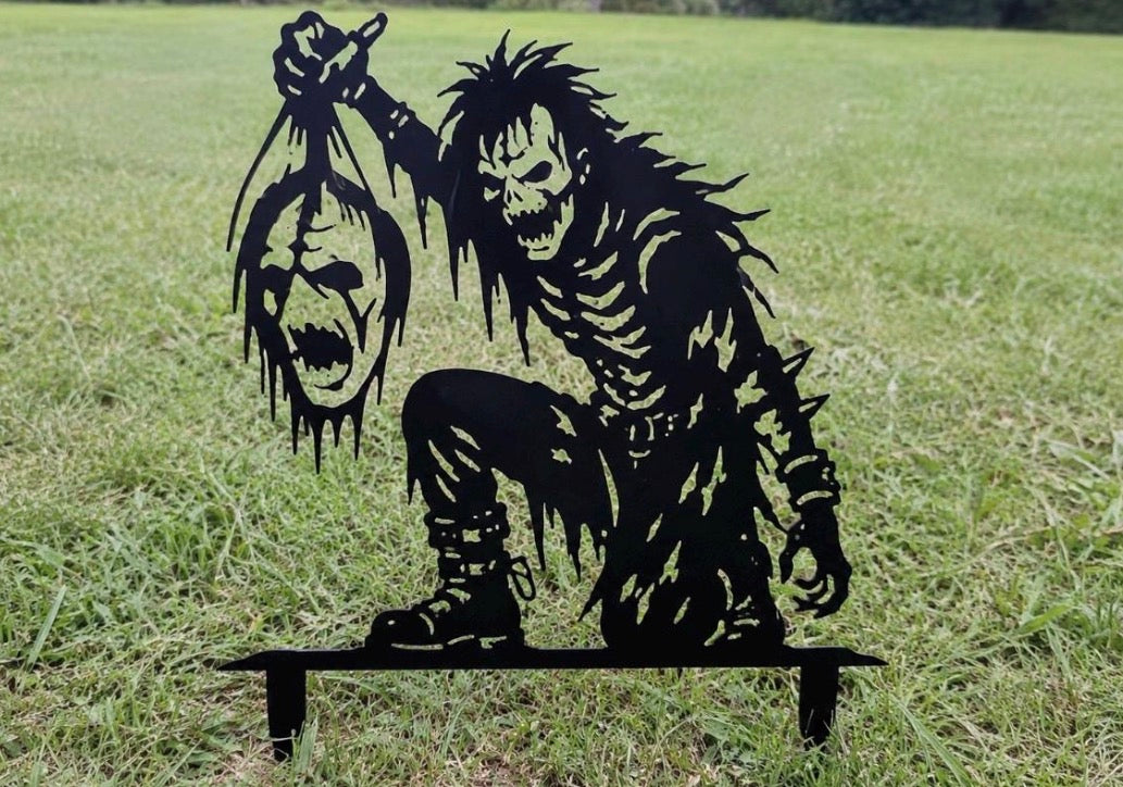 Metal Scary Haunted Zombie Stake