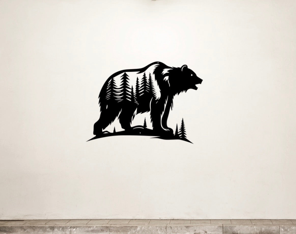 Bear and Tree Wall Art