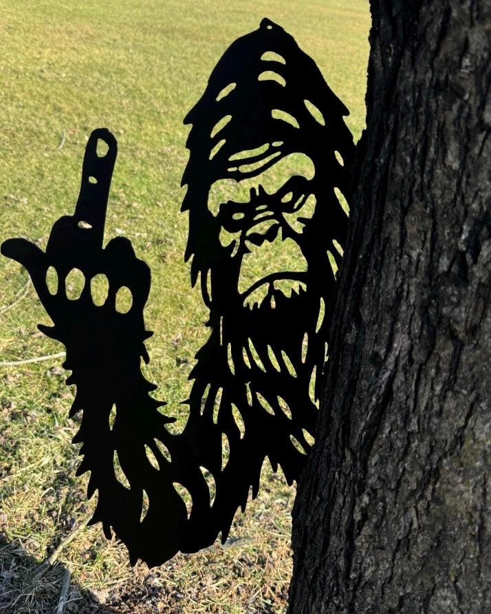 Peaking Flipping Off Bigfoot
