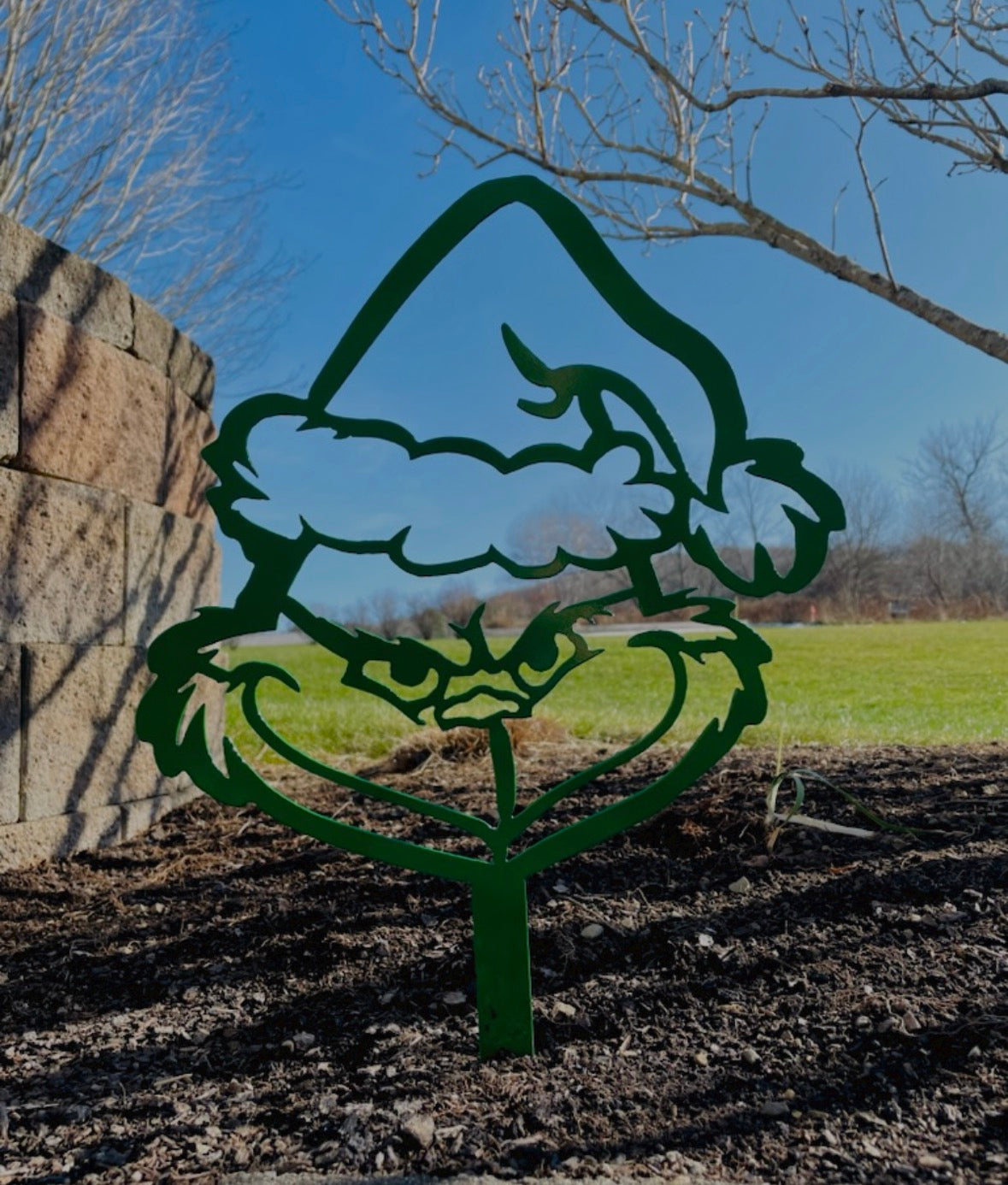 Metal Grinch Stake