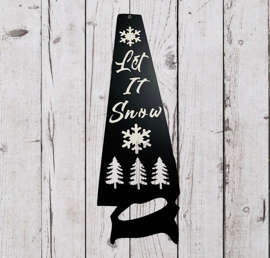 Let It Snow Metal Handsaw