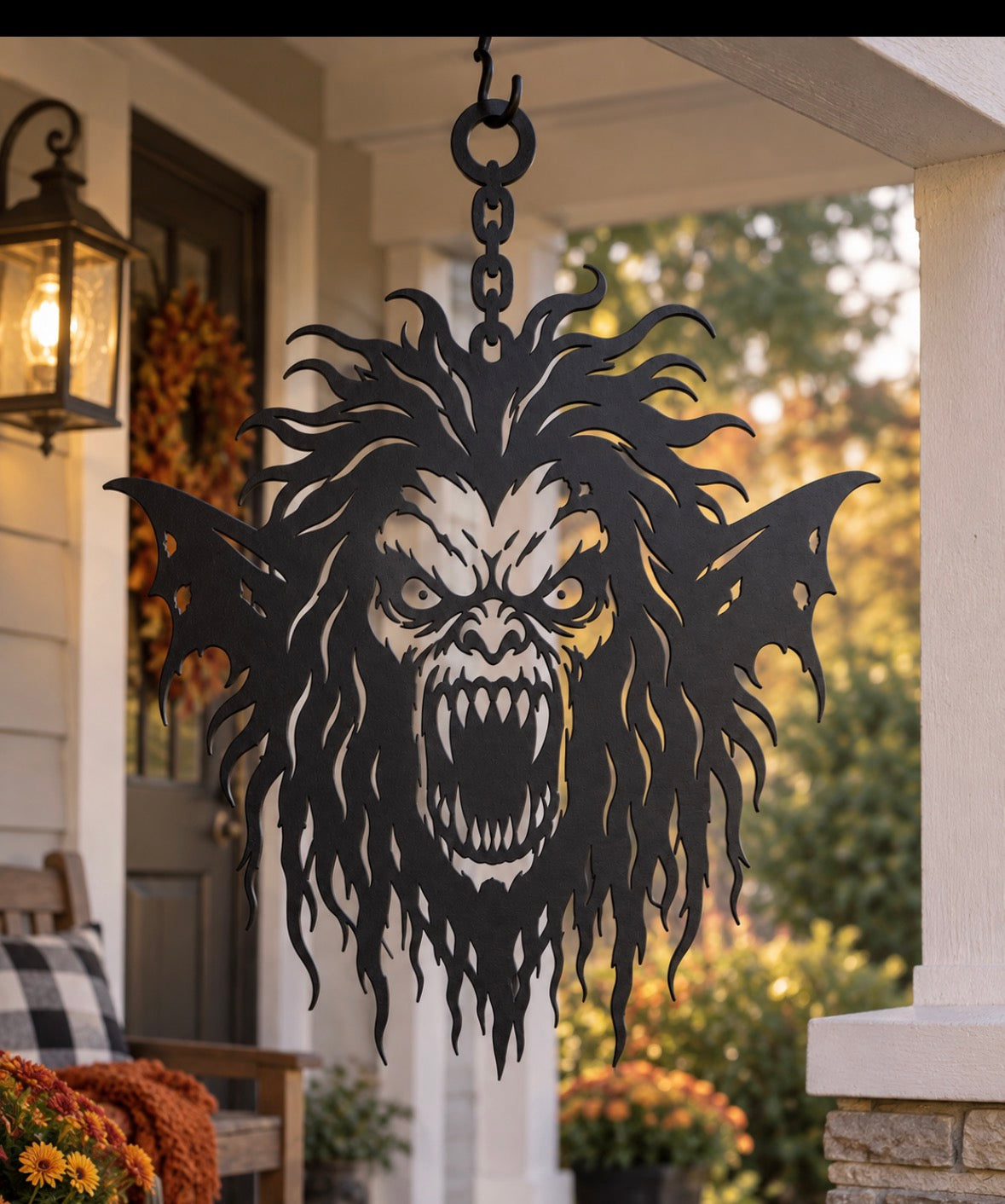 Horror Monster Metal Hanging Decor