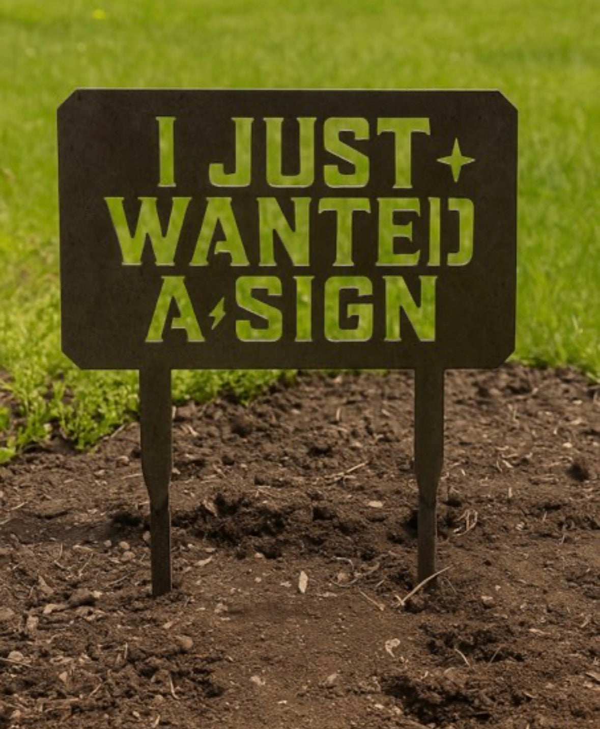 Metal Funny Yard Sign