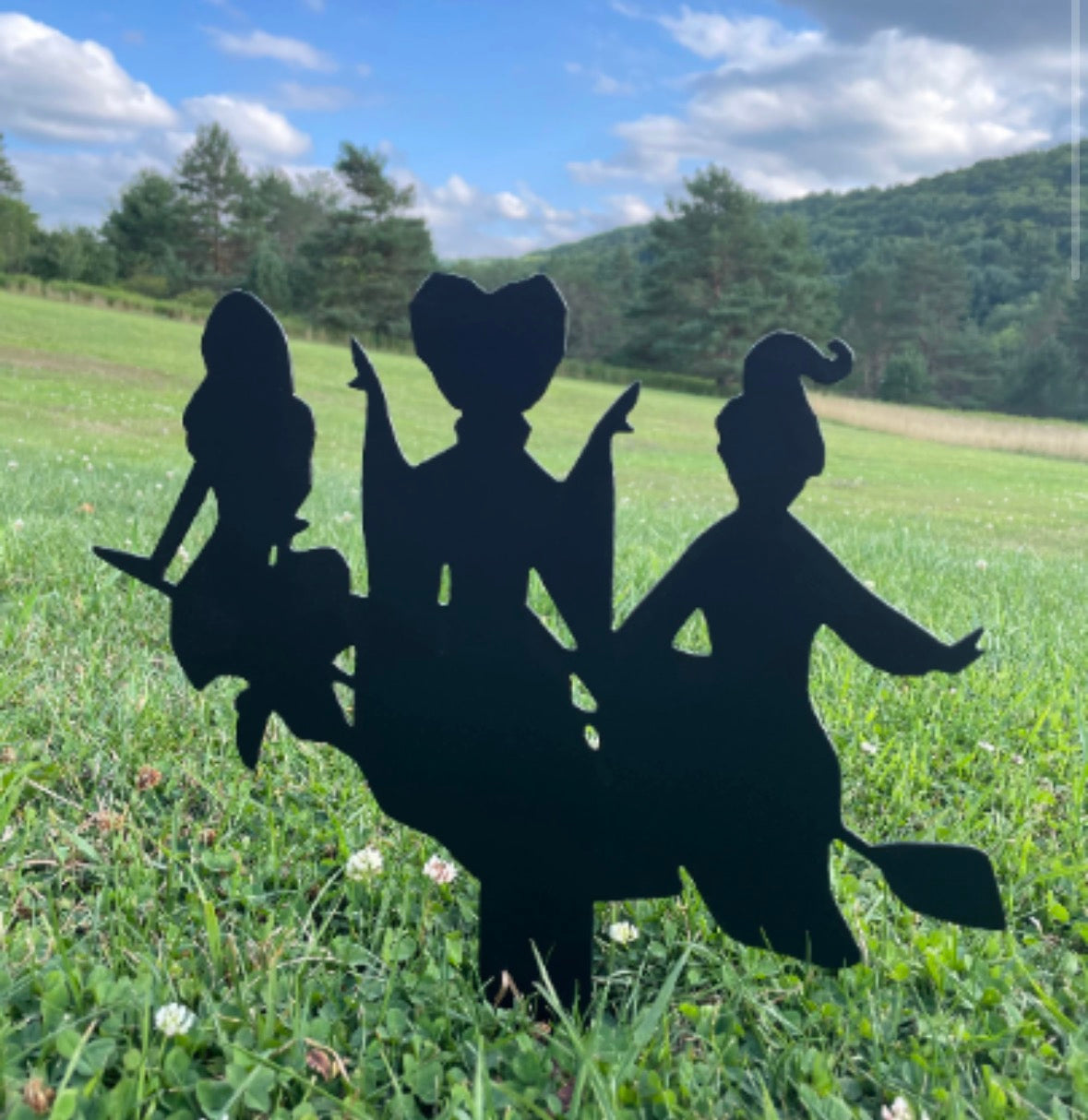 Witch Sisters Halloween Stake