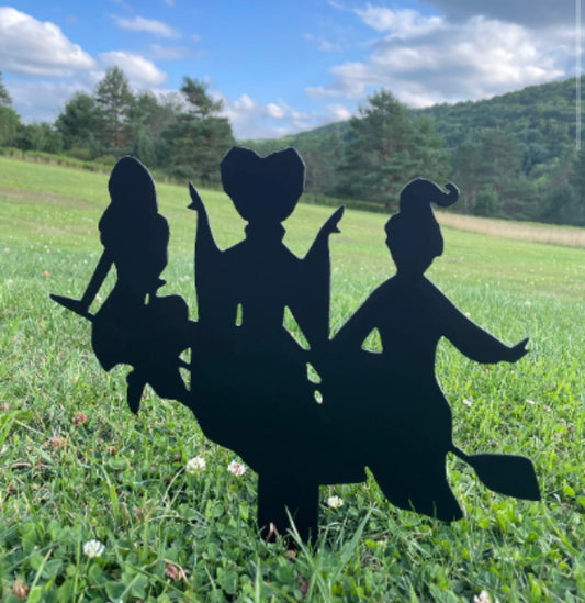 Witch Sisters Halloween Stake