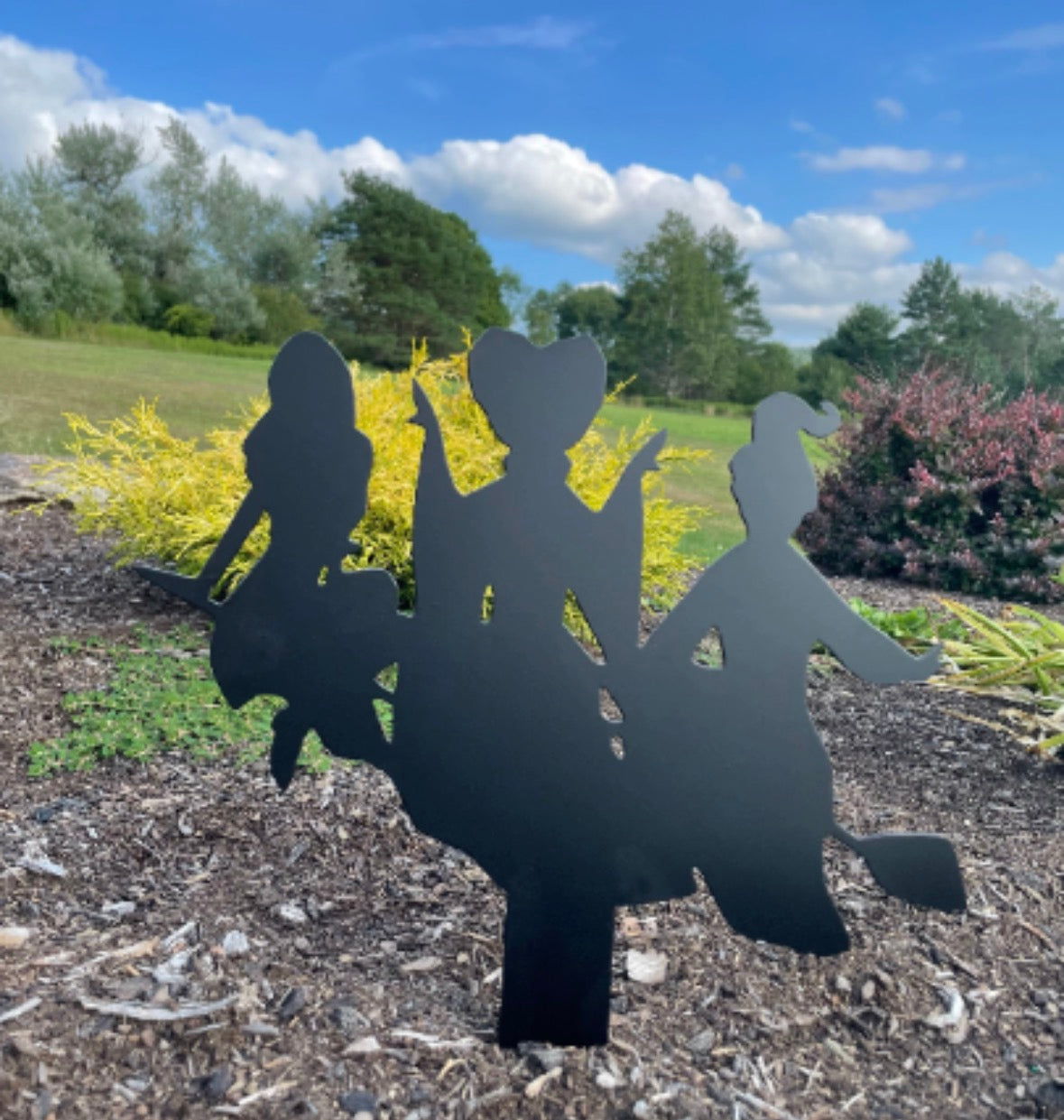 Witch Sisters Halloween Stake