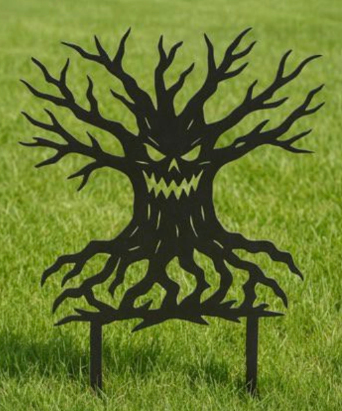 Haunted Tree Metal Yard Stake