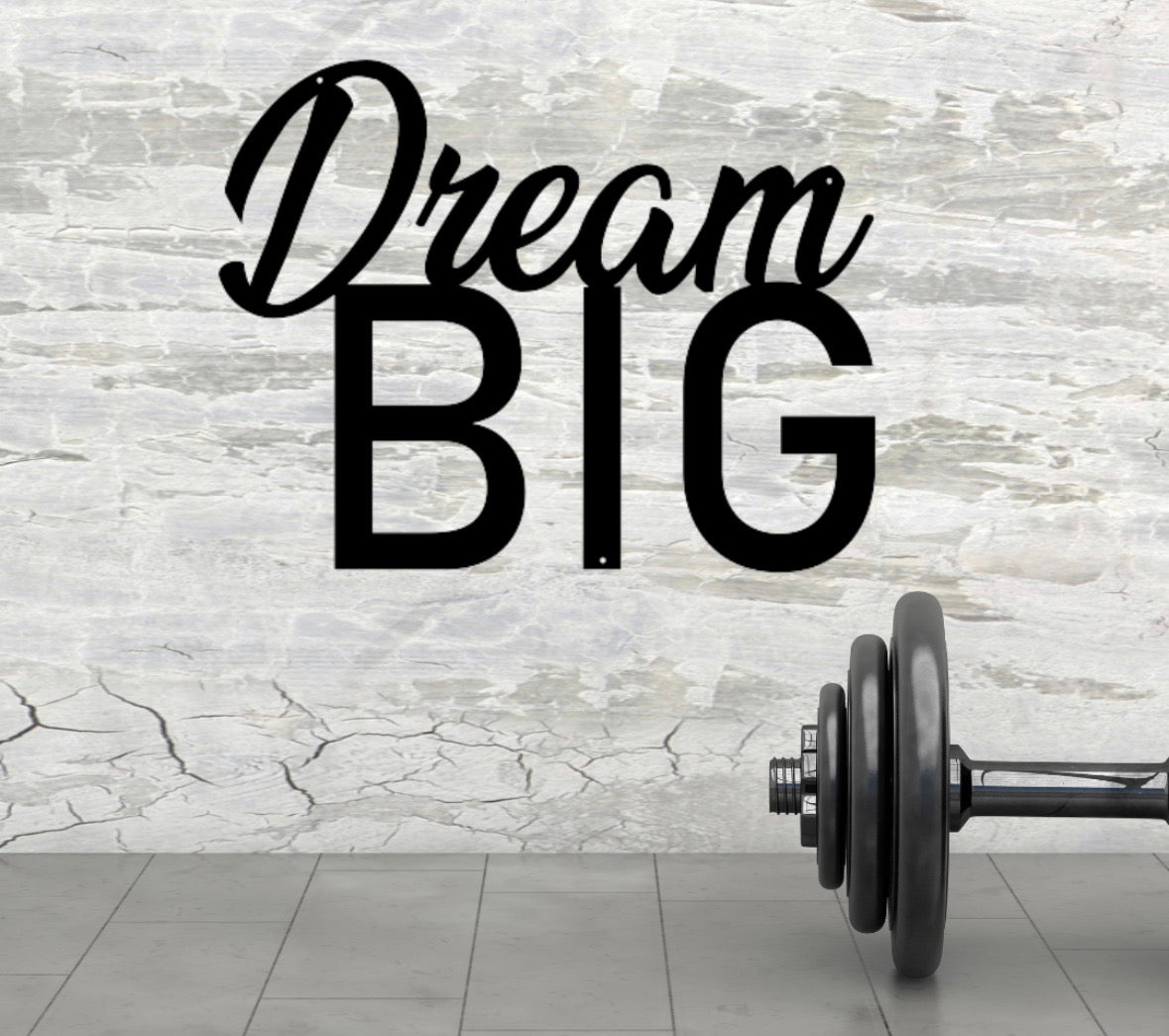 Dream Big Metal Word Art
