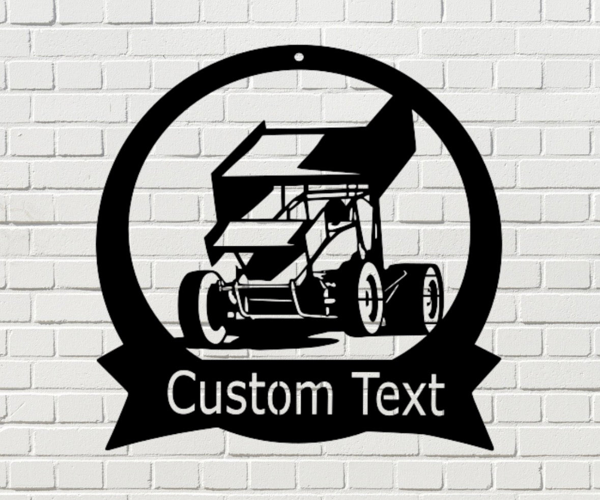 Metal Personalized Sprint Car Sign