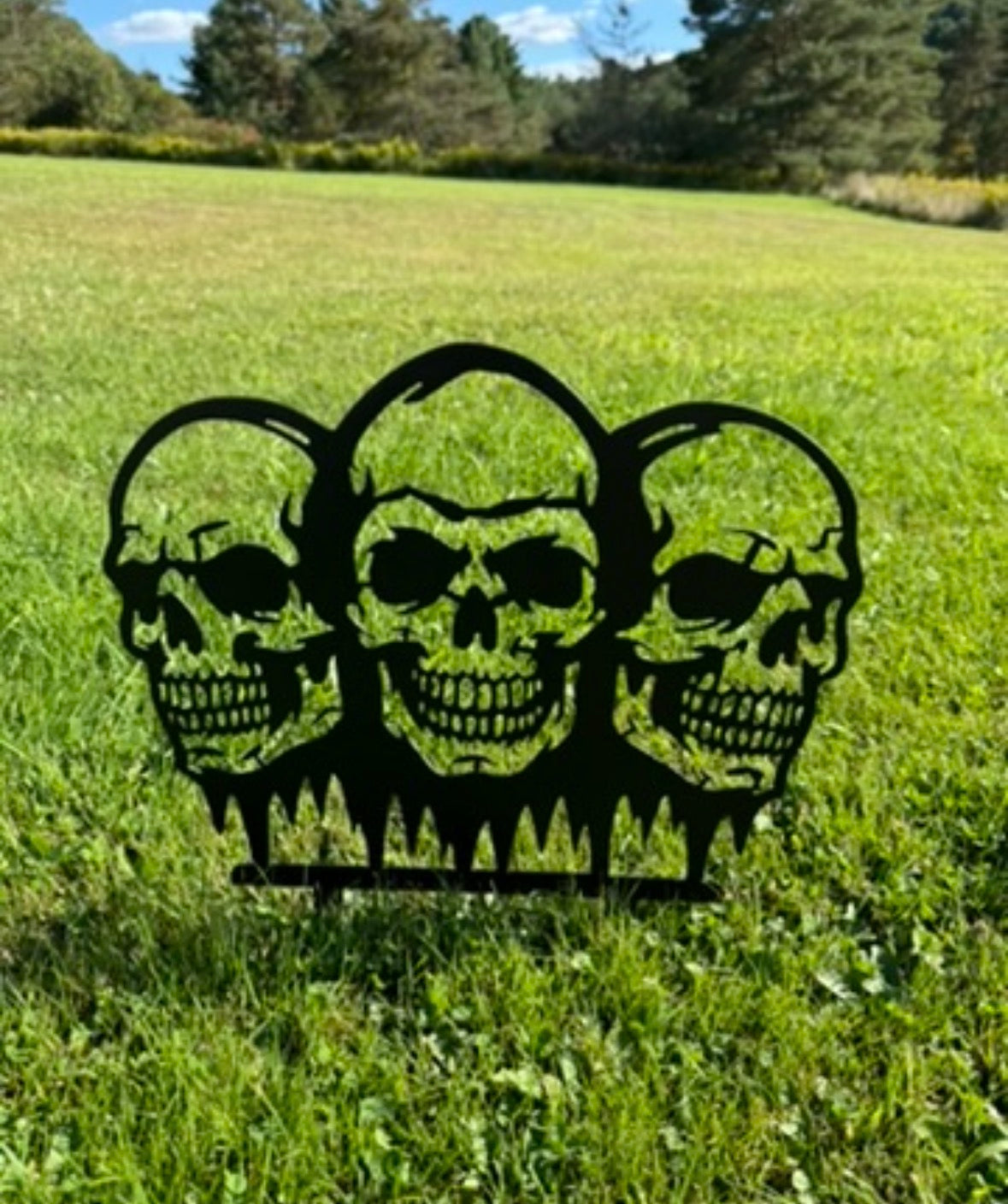Metal Skull Stake
