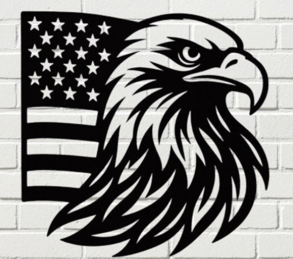 Metal Eagle Flag Sign