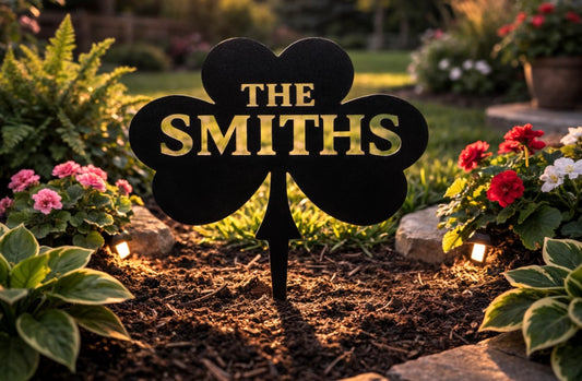 Custom St. Patrick's Day Shamrock Garden Stakes