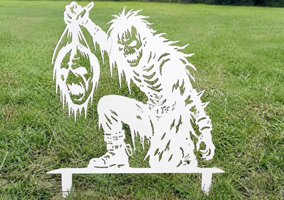 Metal Scary Haunted Zombie Stake
