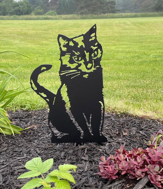 Cat Yard Stake