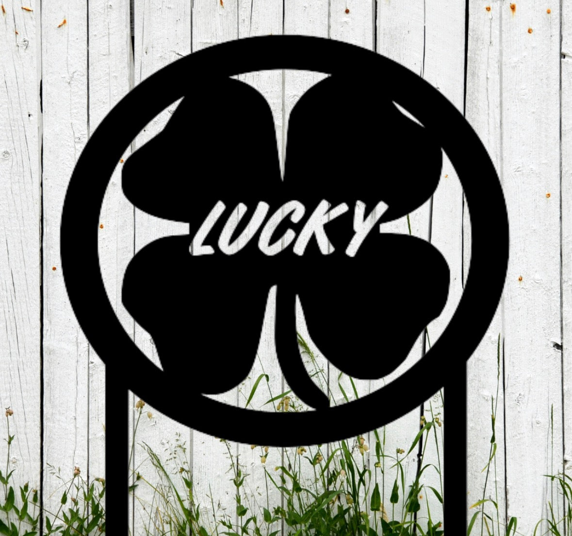 Personalized Lucky Garden Stake