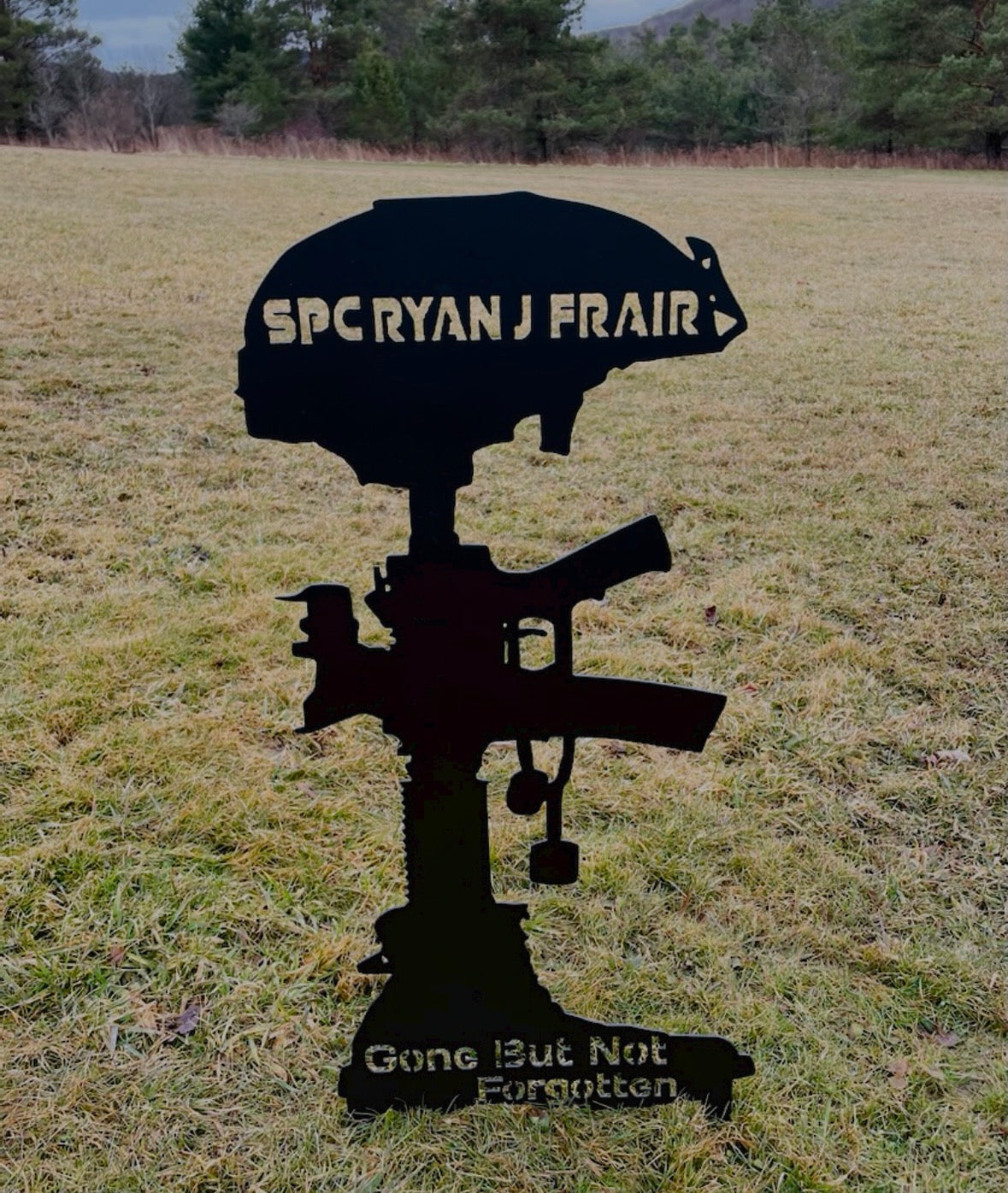 Custom Solider Memorial Stake