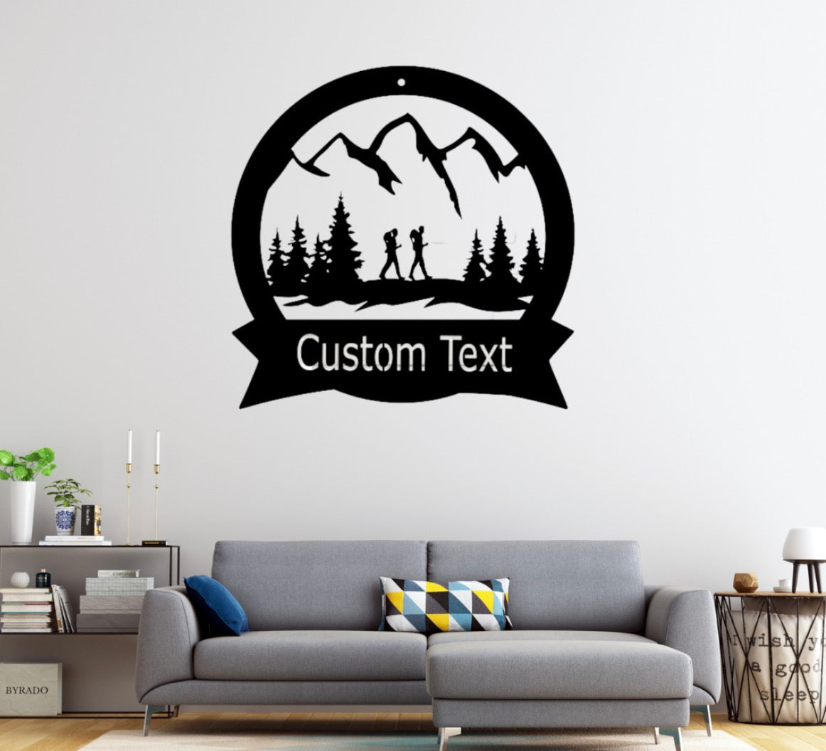 Personalized Metal Hiking Sign