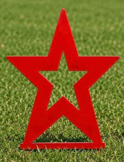 Metal Star Yard Stakes, Metal American Flag Star Garden Stakes