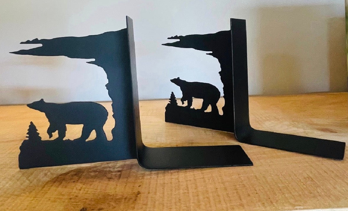 Metal Bear 3D Bookends