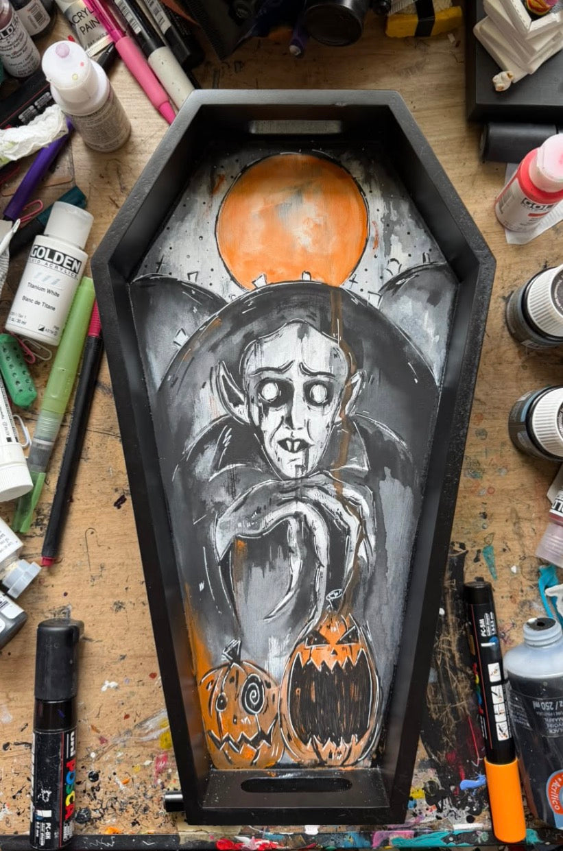 Original Vampy Watercolor Coffin