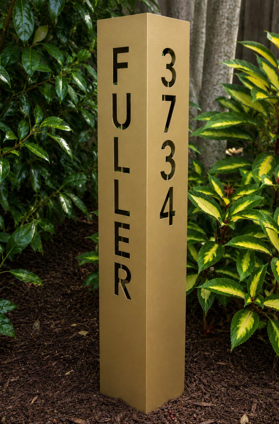 Personalized Metal Address Column