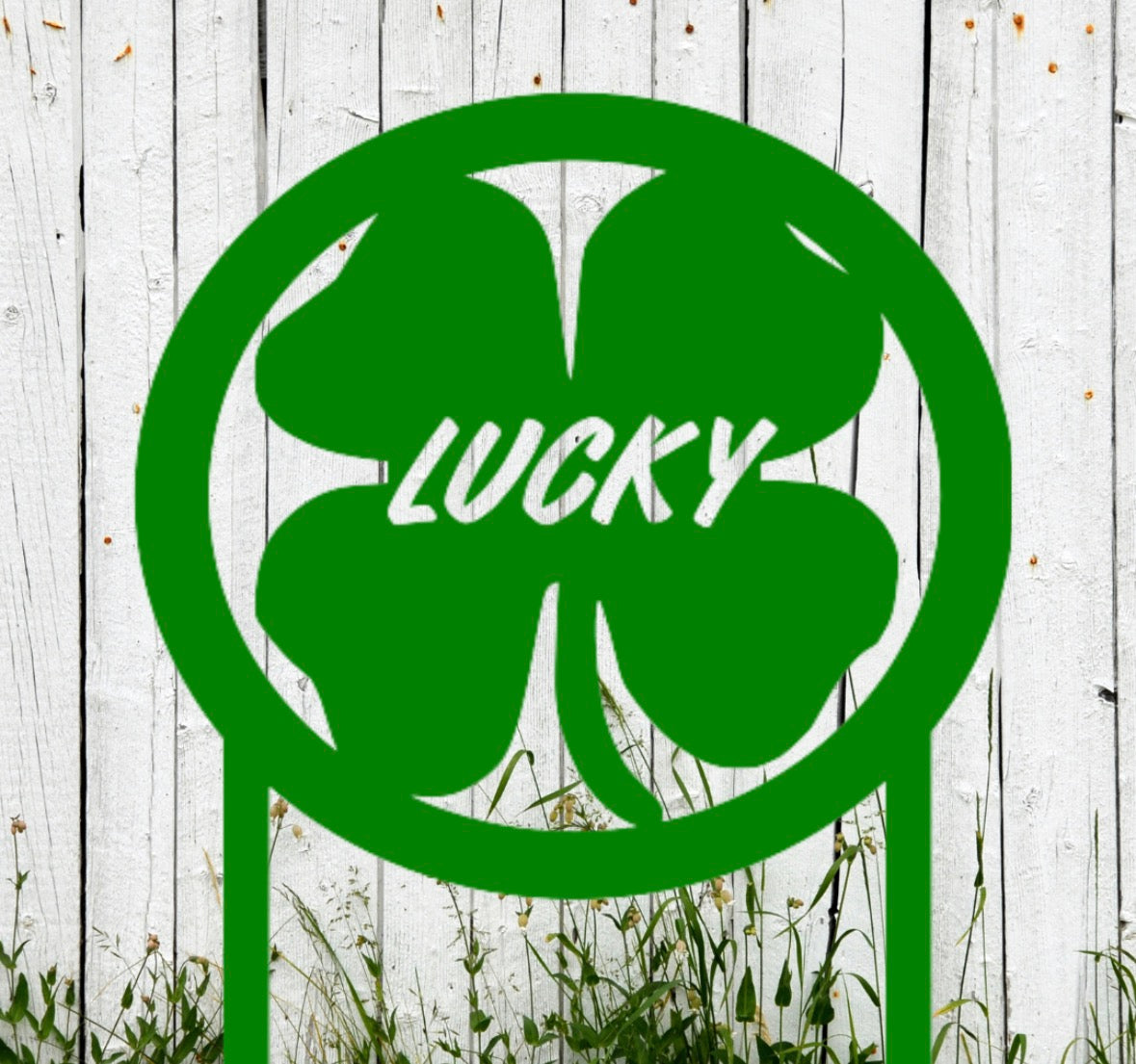 Personalized Lucky Garden Stake
