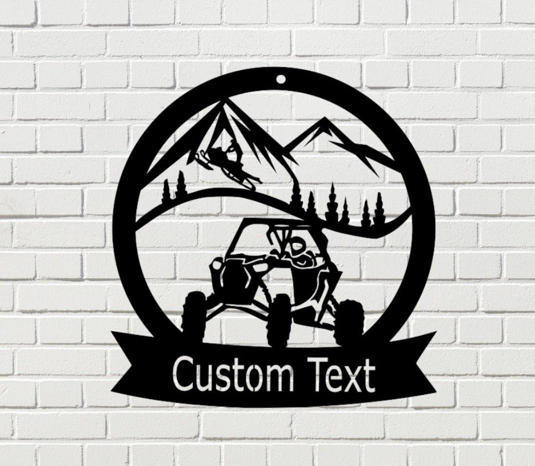 Personalized UTV and Sled Metal Sign
