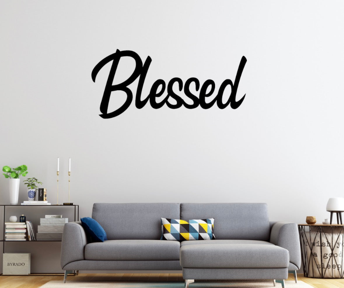 Blessed Metal Word Art