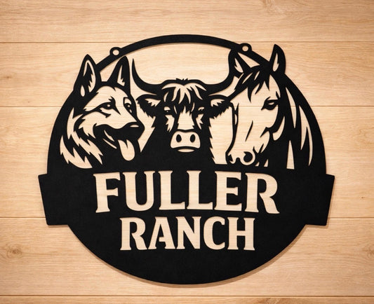 Custom Metal Ranch Sign
