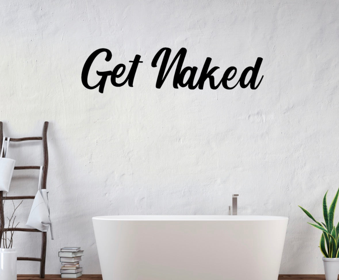 Get Naked Metal Word Art
