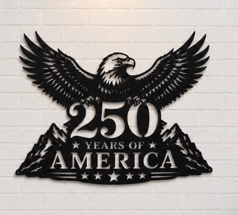 Metal America 250 Sign, Metal America 250 Yard Stake