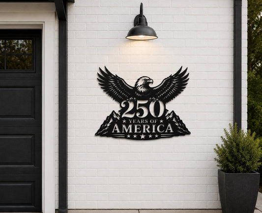 Metal America 250 Sign, Metal America 250 Yard Stake