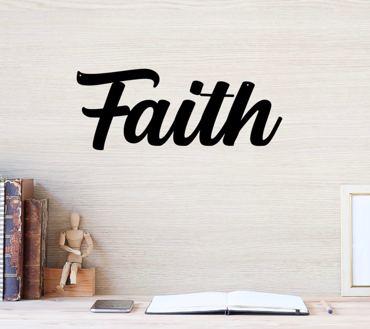 Metal Faith Word Art